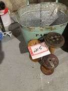 French market tin and spools
