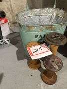 French market tin and spools
