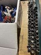 Electronic SOS, beacon, socket set, air horn, and clips