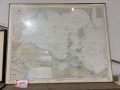 West End of Lake Erie framed map