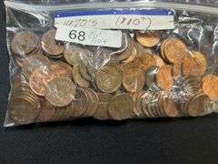 1970s Lincoln pennies, 110+