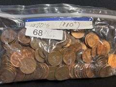 1970s Lincoln pennies, 110+