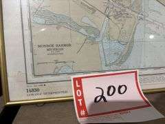 West End of Lake Erie framed map