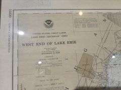 West End of Lake Erie framed map