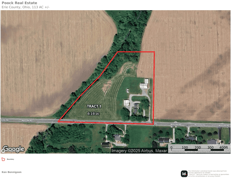 Tract 1 – 6.16 Acres Charming farmstead north of Mason Rd.
