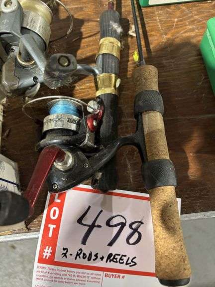 2 fishing rods and reels