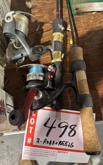 2 fishing rods and reels