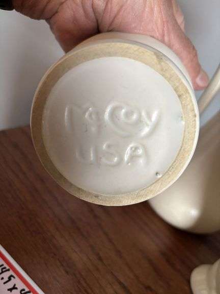 2 – McCoy, 1 - Roseville vases