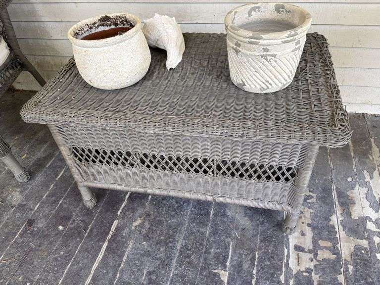 Wicker furniture, 2 - chairs, 3 – tables