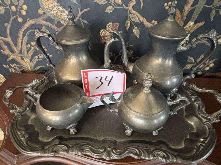 Silver plate tea set