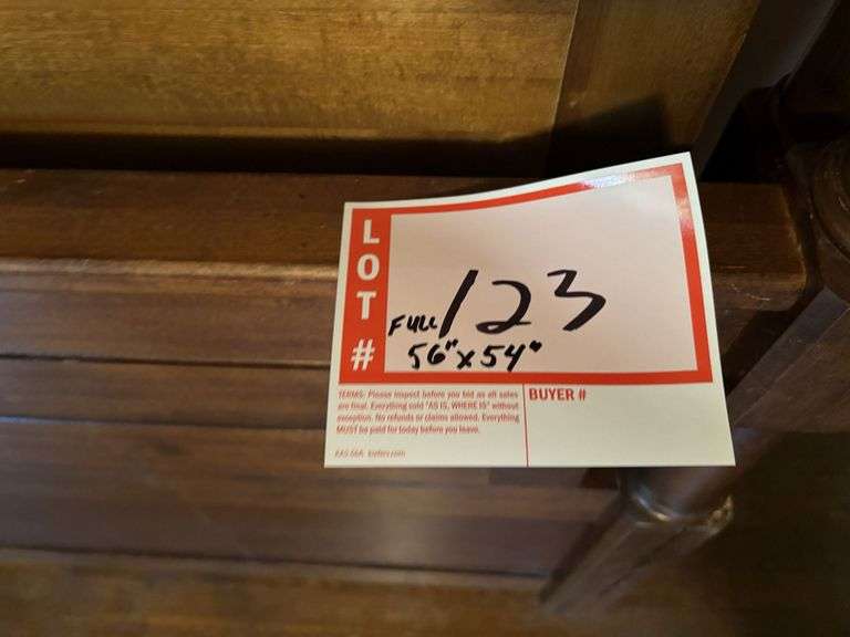 Full bed, 56 x 54”