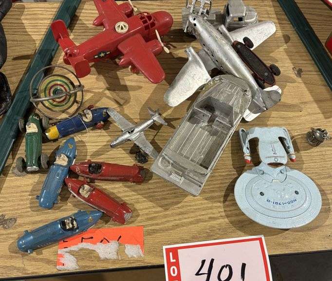 Airplane at boat and car toys