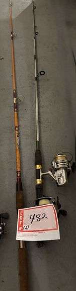 2 – fishing poles with reels