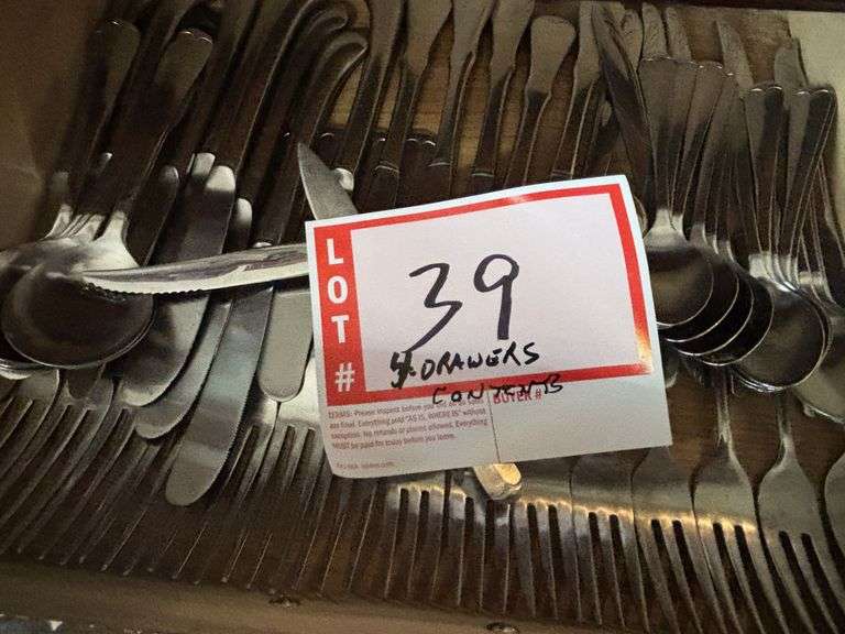 4 - drawers of silverware and other utensils