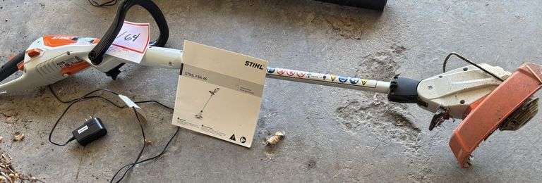 Stihl weed trimmer with battery and charger
