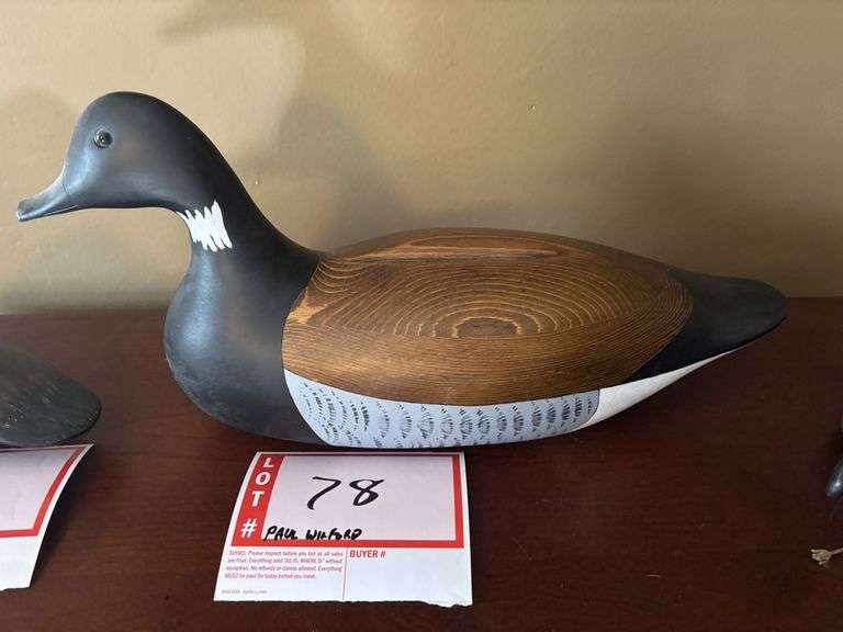 Paul Wilford duck decoy