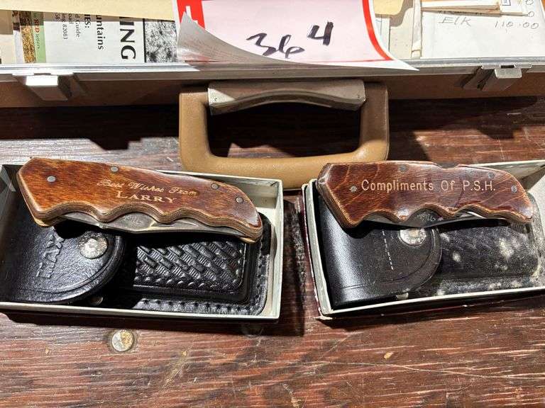 Satchel, 2 folding knives