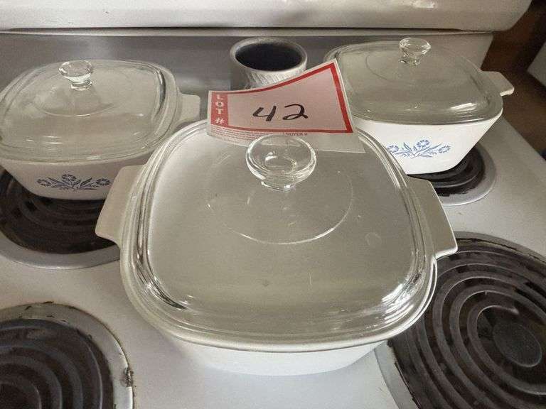 3 - Corning-Ware dishes