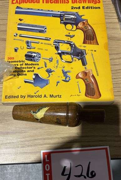 Firearm component book, duck call