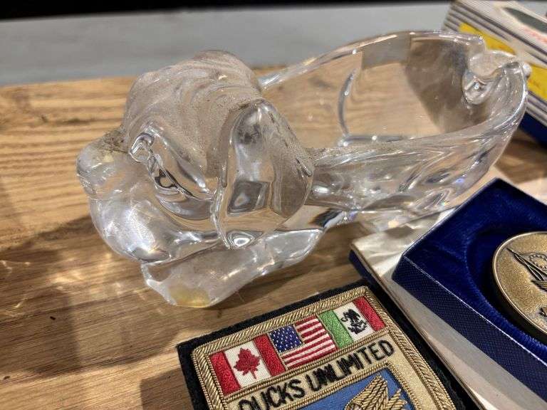 Dog buckles, and our acorn, ducks, unlimited, patch, and candy dish