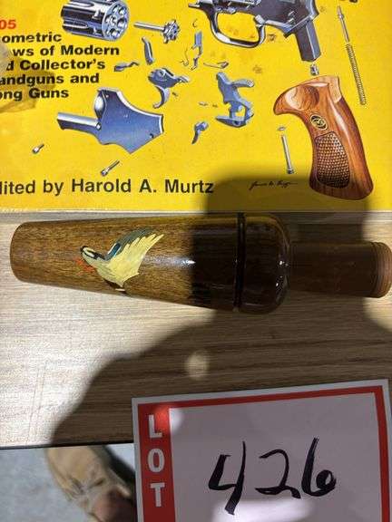 Firearm component book, duck call