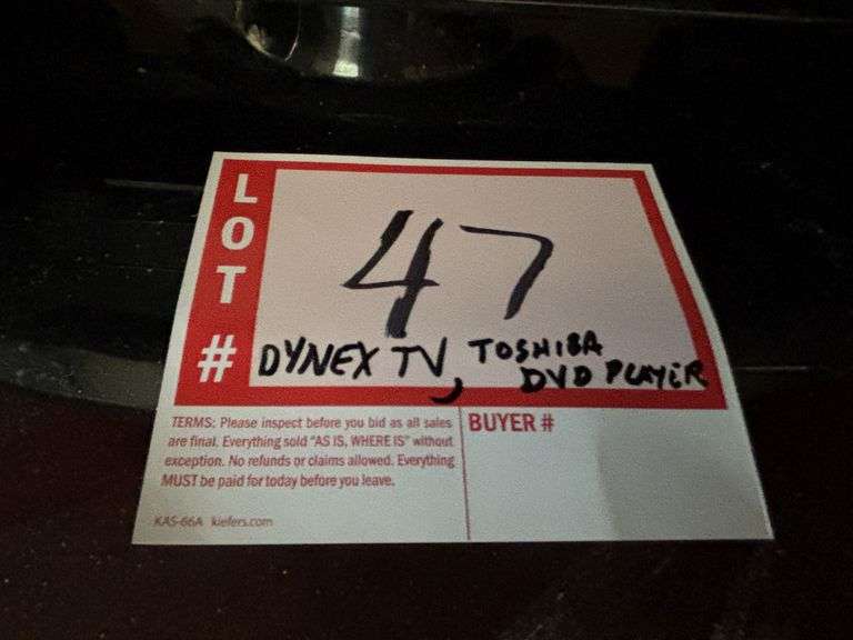 Dynex 32" TV and Toshiba DVD player