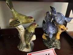2 – Bird sculpture, one Stangl, one made in California