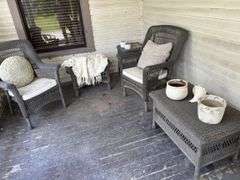 Wicker furniture, 2 - chairs, 3 – tables