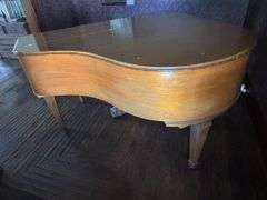 Baby Grand, piano and stool, George Steck
