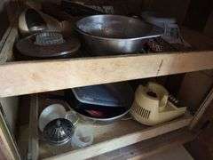 Contents of drawers and bowls, silverware, etc.