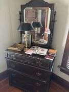 Dresser and mirror, 37 x 19.5 x 73”