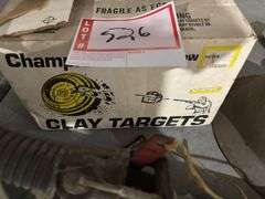Clay pigeon launcher, and discs