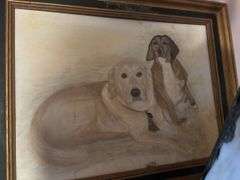 2 – pictures, lamp with part missing, purse, mask