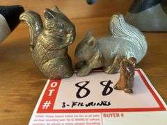 3 – squirrel figurines