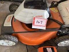Stihl electric lawnmower with battery and charger