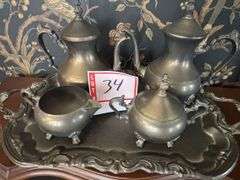 Silver plate tea set