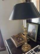 Lamp, pictures, books