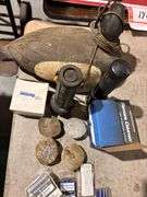 Lead weights, duck decoy, and miscellaneous