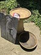 Birdbath and stork picture