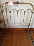 Brass twin bed, 39 x 79 x 52.5”