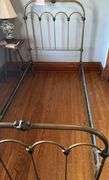 Brass twin bed, 39 x 79 x 52.5”