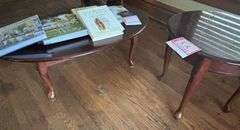 2 – tables, 24 round by 21 inches, 44 x 24 x 16”