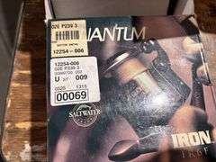 2 – new quantum fishing reels and a bait box