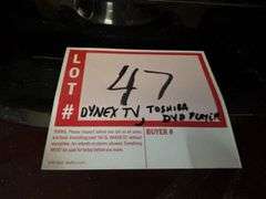 Dynex 32" TV and Toshiba DVD player
