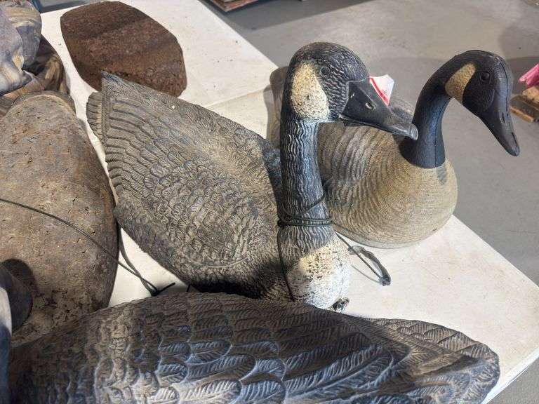 4 goose decoys