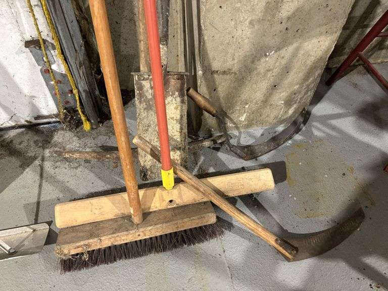 Brooms and weed cutters, pick