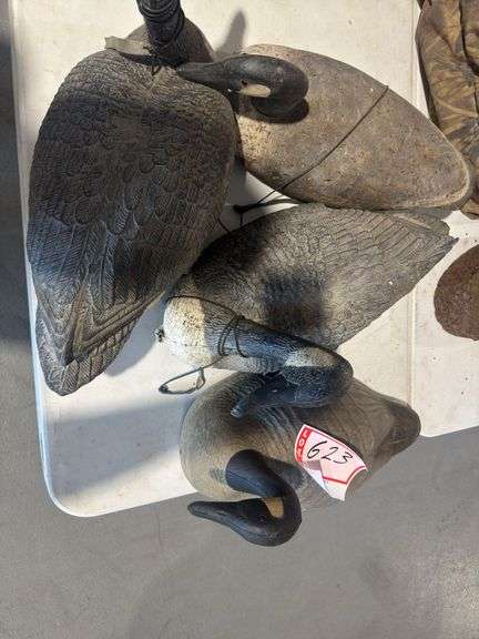 4 goose decoys