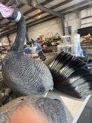 Table of goose decoys