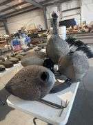 Table of goose decoys