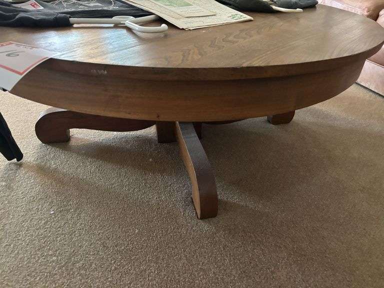 Round coffee table, 42 x 16”